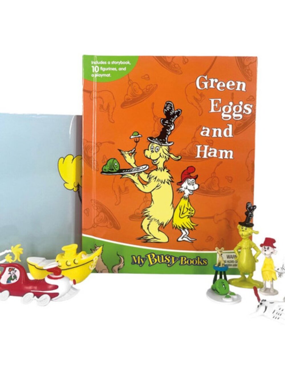 Dr. Seuss Green Eggs and Ham My Busy Books - Storybook, 10 figurines, Playmat